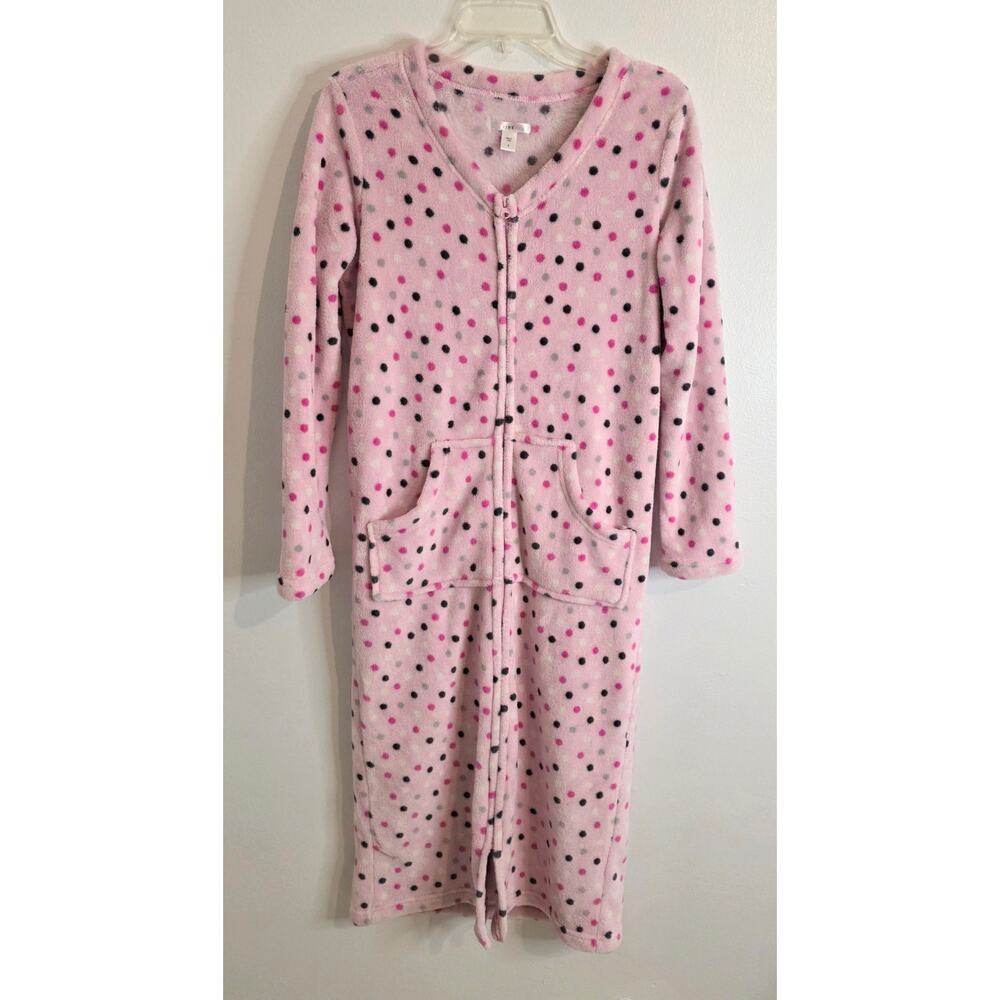 Pink Victoria's Secret Long Sleeve Fuzzy Robe Pink Multi Polka Dots Women Size S